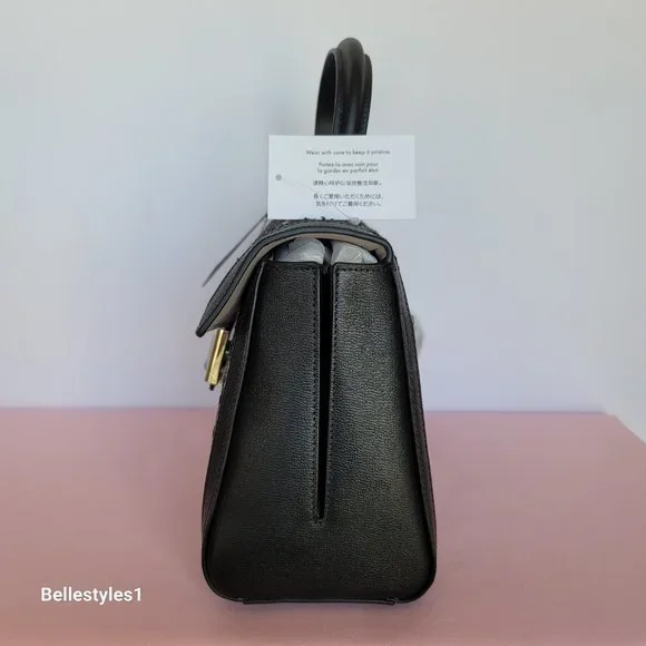 KATE SPADE Katy Tweed Medium Top Handle Bag-Black Multi - Picture 8 of 16